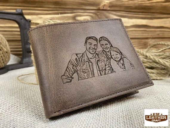 Custom Photo Wallet ,Leather Wallet, Handwriting Wallets Gift for Him , Anniversary Gift For Him,... | Etsy (US)