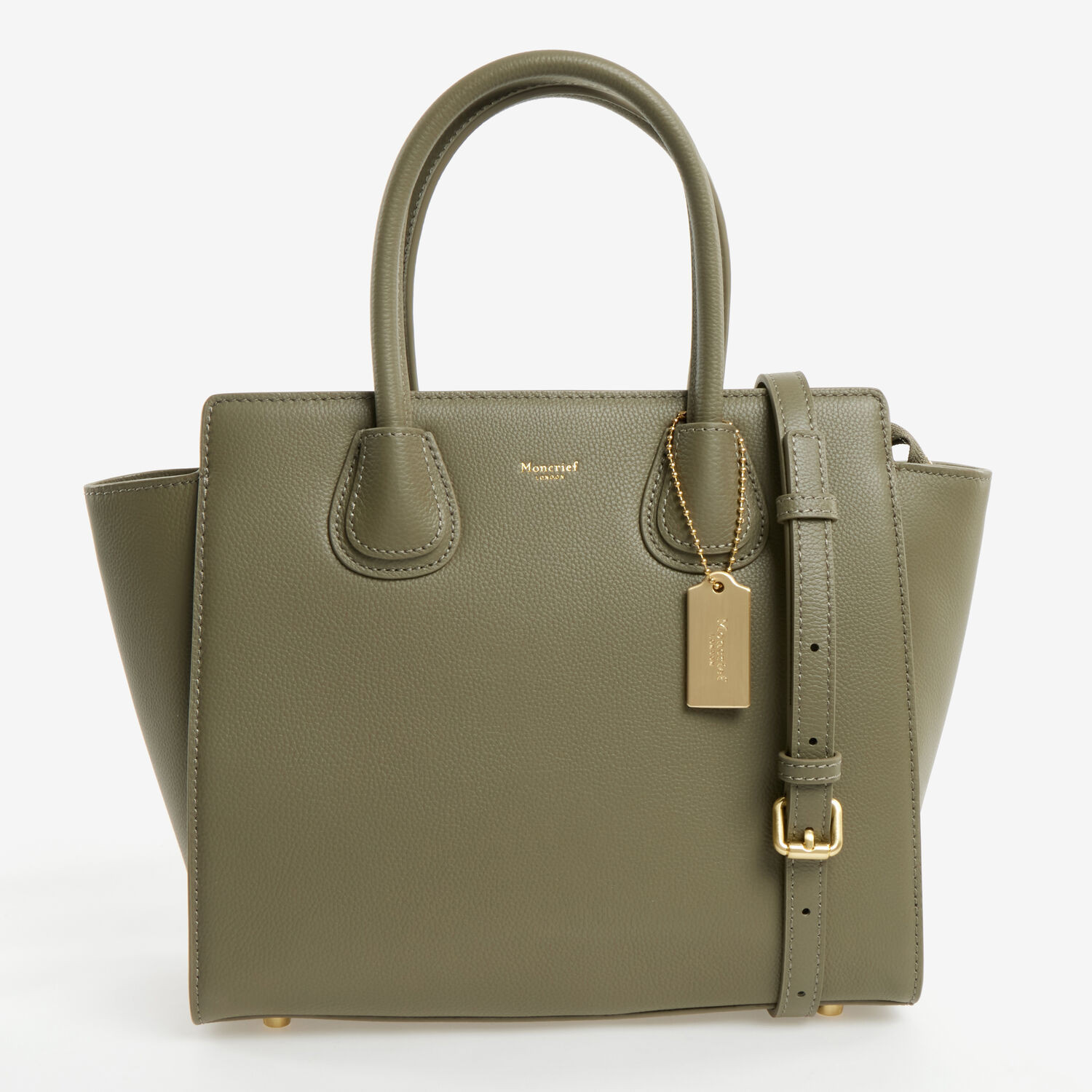 Khaki Leather Cruz Tote Bag | TK Maxx