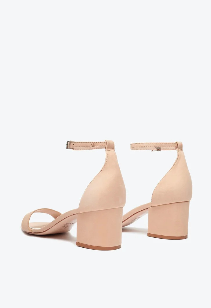 Sandália Salto Bloco Nobuck Bege | ZZ Mall (BR)