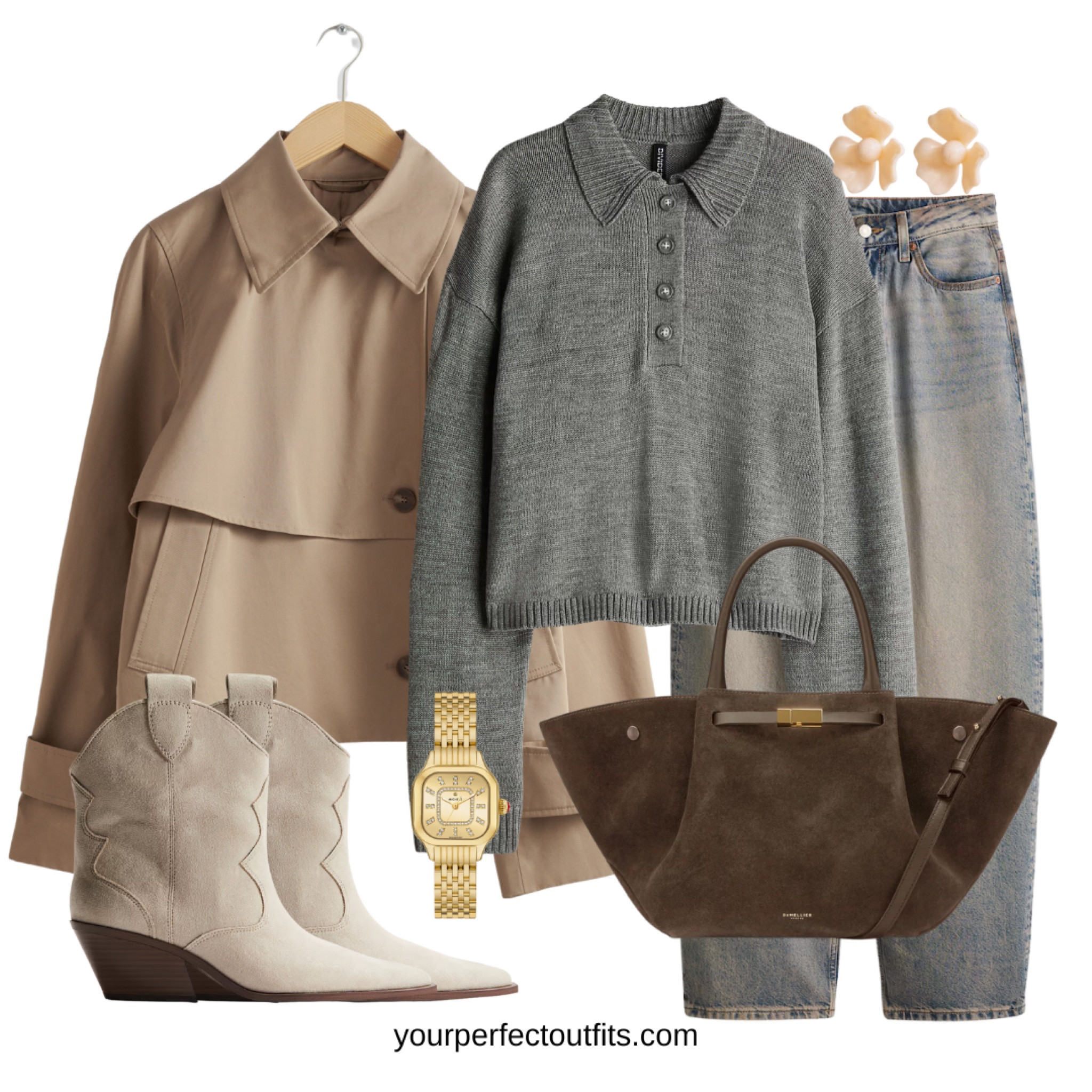 Perfect casual business fall outfits 
Back to work outfits 
Autumn looks with a cropped trench 
Everyday look 

#LTKFallSale #LTKActive #LTKU