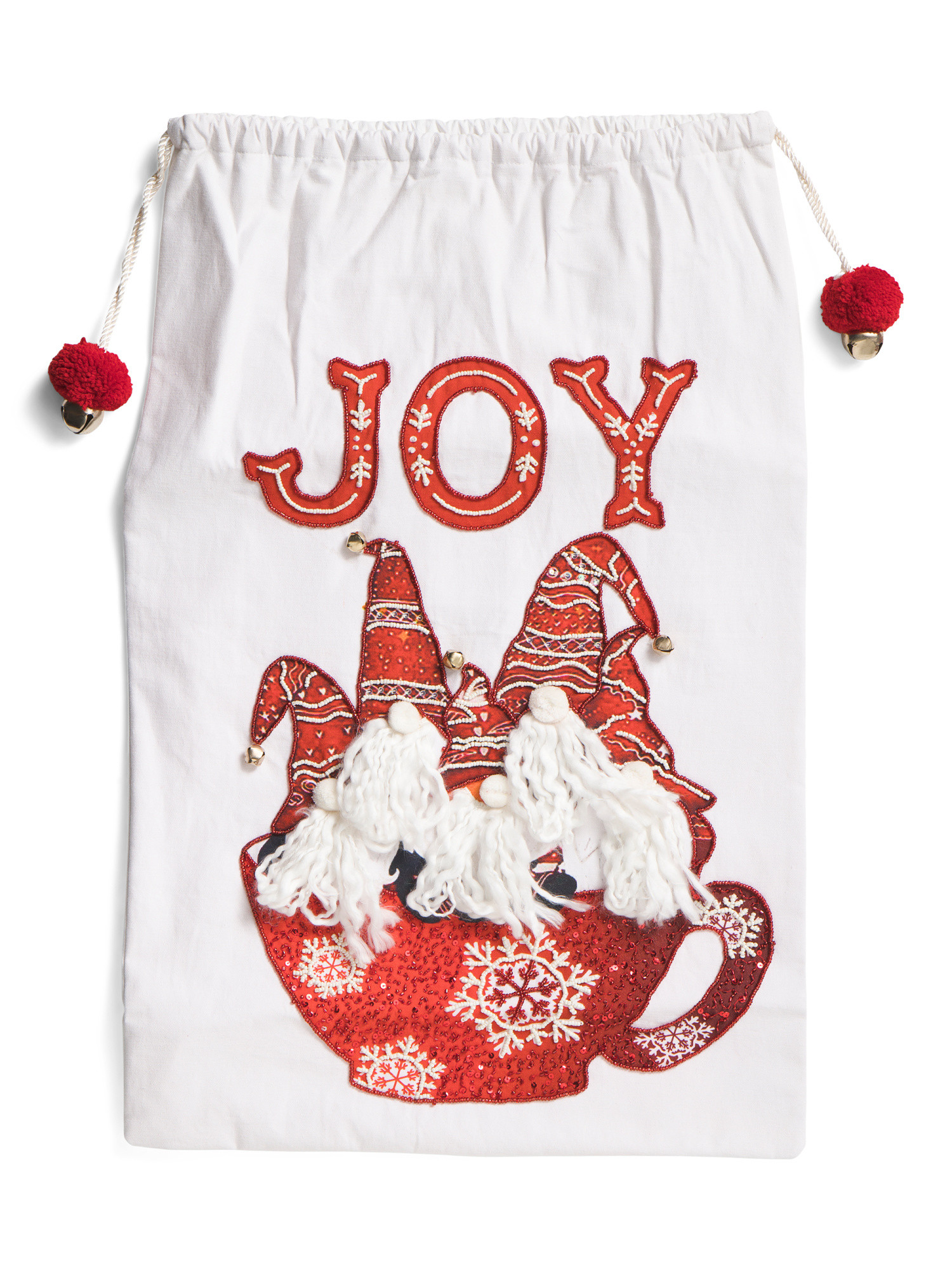 Joy With Gnomes Santa Sack | TJ Maxx