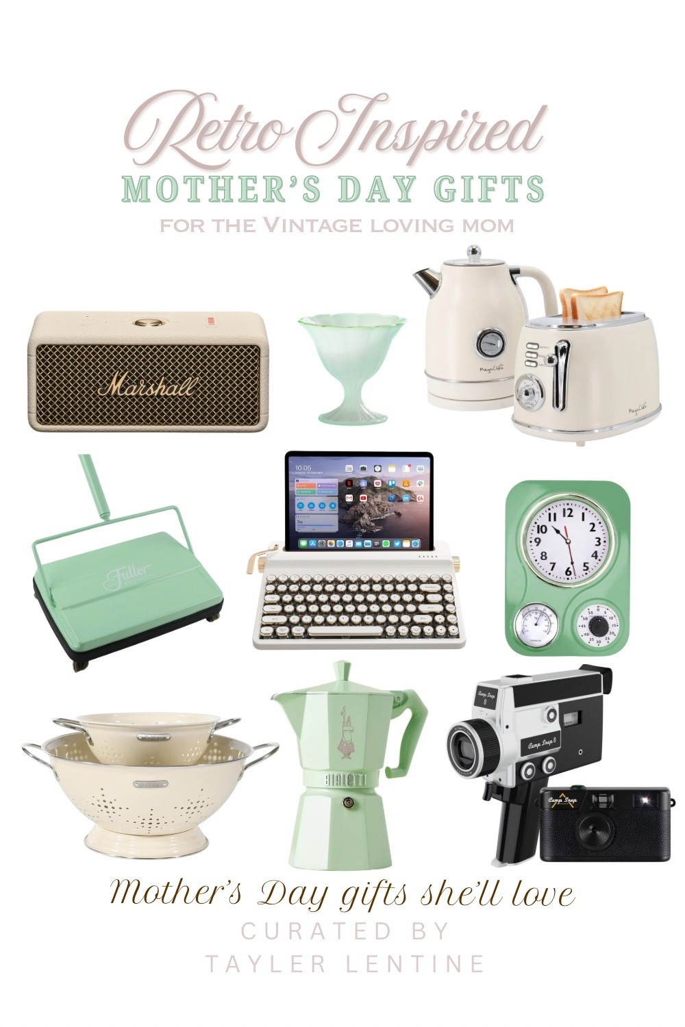 Looking for unique Mother’s Day gifts with a vintage feel? 💐 

These retro inspired finds are perfect for moms who love timeless style, nostalgic details and aesthetic home pieces. From retro kitchen appliances and vintage style decor to classic tech and everyday essentials, these gifts are both functional and beautiful.

Whether you’re shopping for a stylish mom, a home lover or someone who appreciates vintage inspired design, these Mother’s Day gift ideas are thoughtful, practical and easy to love. If you’re searching for retro gifts, aesthetic home finds or unique gifts for moms, this curated list has you covered. 

Save this for your go to Mother’s Day gift guide!

#LTKMothersDay #LTKmomlife #LTKHome