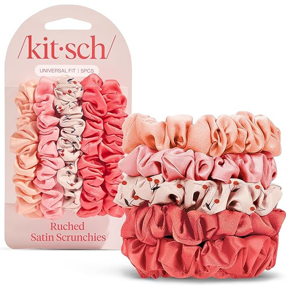 Kitsch Satin Scrunchies for Women - No Crease Hair Ties for Girls | Scrunchies For All Hair Types... | Amazon (US)