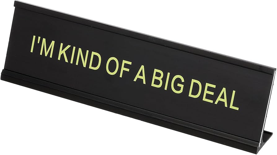 PATIKIL Funny Nameplate, 8"x2" Novelty Desk Sign Plaque Aluminum Desk Name Plate with Base for Of... | Amazon (US)