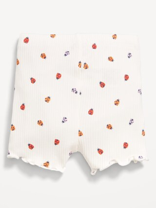 Ribbed Lettuce-Edge Biker Shorts for Baby | Old Navy (US)