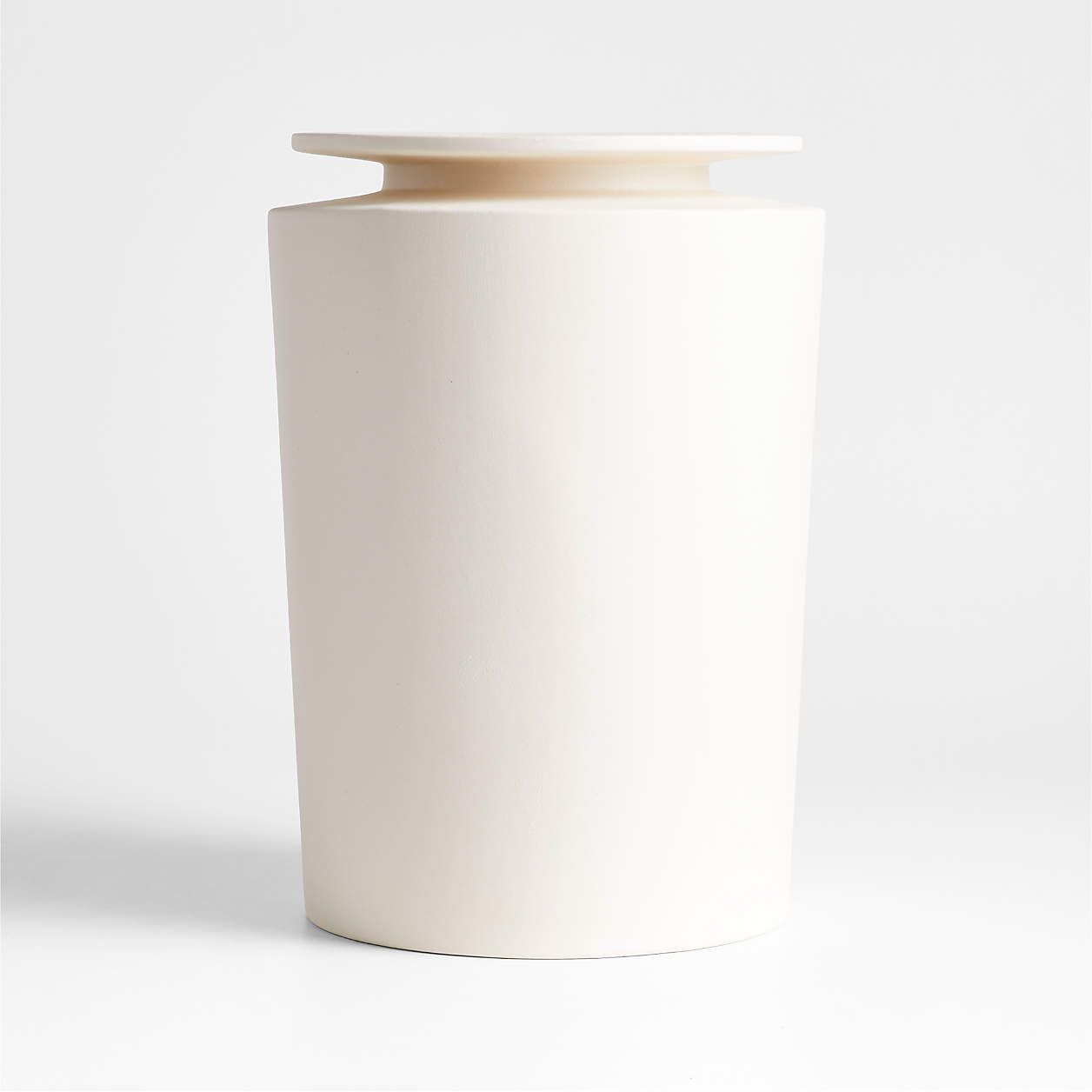Plateia Large White Earthenware Vase 15.75" + Reviews | Crate & Barrel | Crate & Barrel