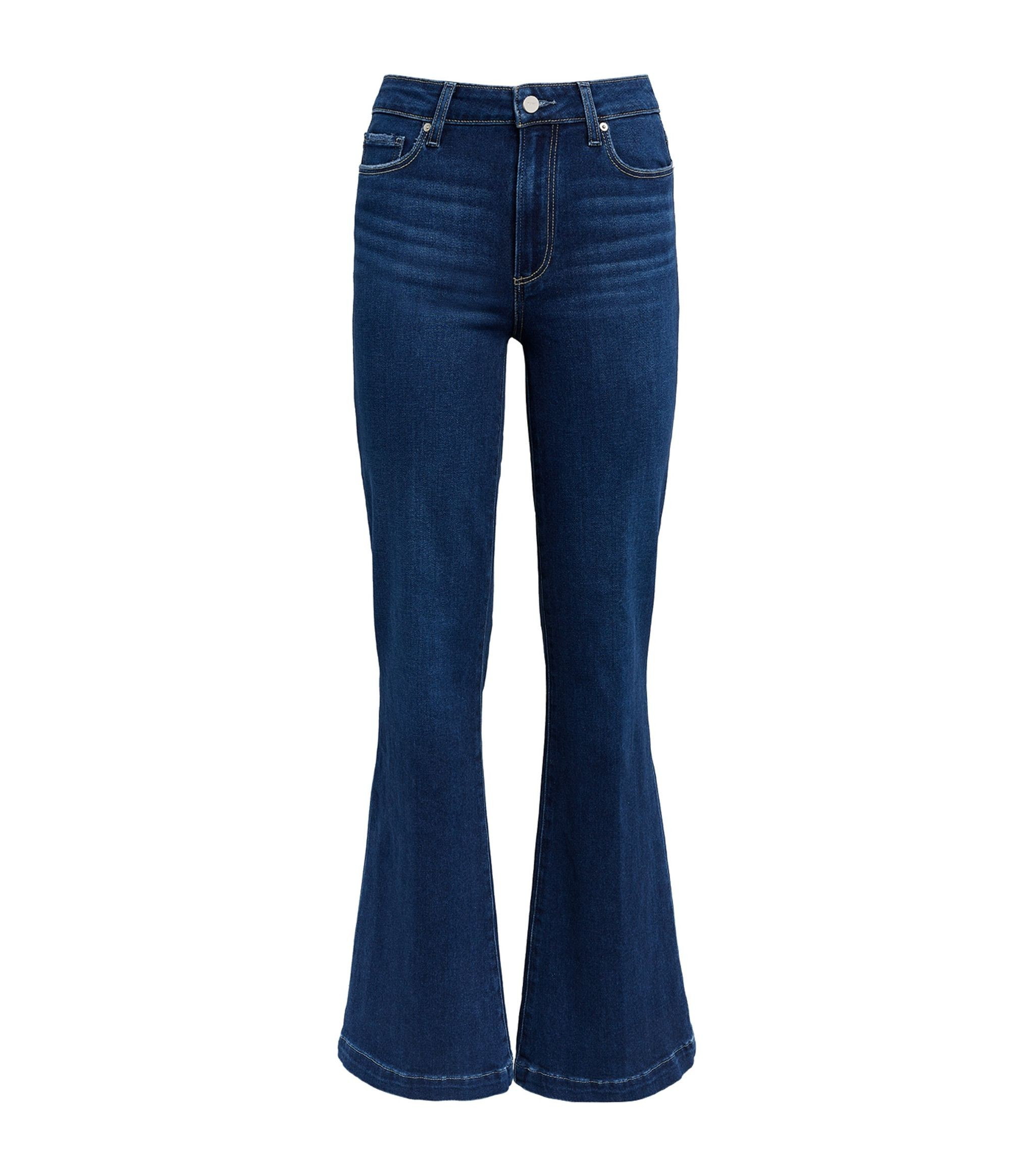 PAIGE blue Genevieve Flared Jeans | Harrods UK | Harrods