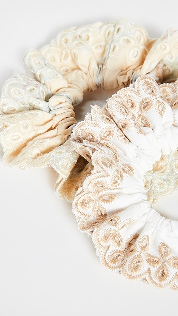 Broderie Anglais Scrunchie Set | Shopbop