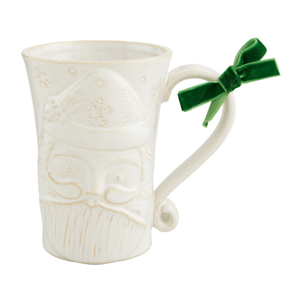 White Santa Mug | Mud Pie