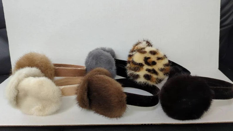 Amazing Authentic Mink Fur Earmuffs - Etsy | Etsy (US)