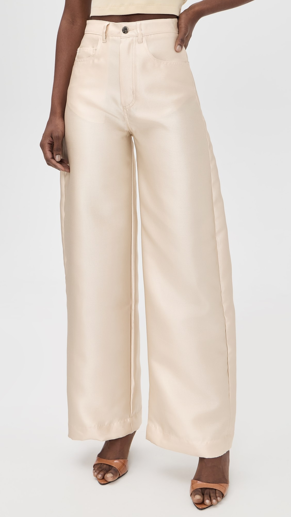 Satin Boyfriend Style Trousers | Shopbop