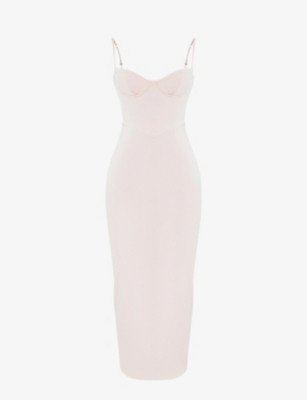 Stefania fitted satin maxi dress | Selfridges