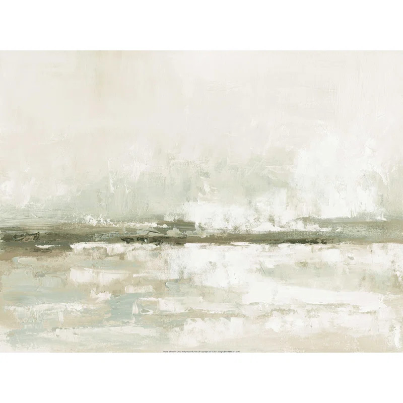 Orren Ellis Sage Blue and Cream Soft Abstract - Wrapped Canvas Painting & Reviews | Wayfair | Wayfair North America