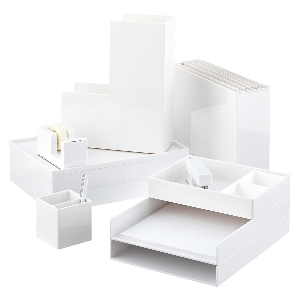 White Poppin Stackable Letter Tray | The Container Store
