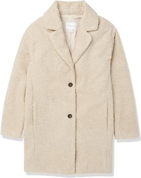 Amazon.com: Daily Ritual Women's Teddy Bear Fleece Oversized-Fit Lapel Jacket, Sand, Medium : Clo... | Amazon (US)