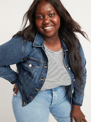 Classic Medium-Wash Jean Jacket for Women | Old Navy (US)