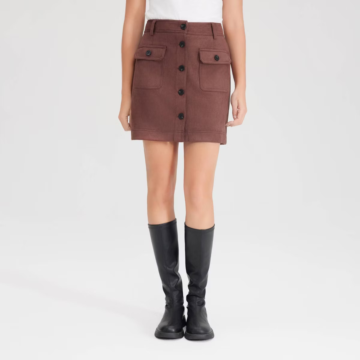 Women's Faux Suede Mini A-Line Skirt - Universal Thread™ | Target