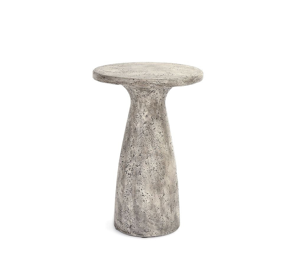 Nora Concrete Round Outdoor Accent Table (13"-16") | Pottery Barn (US)