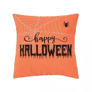 C&F Home 14" x 14" Happy Halloween Web Pillow | Target