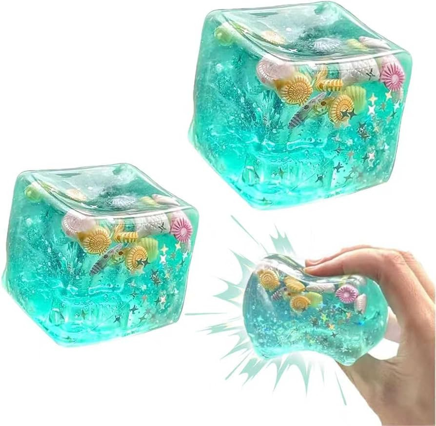 2Pc Ice Cubes Stress Balls,Ice Cubes Marine Shells Squishies Toy,Ice Cube Cube Fidget Toys ,2026 ... | Amazon (US)