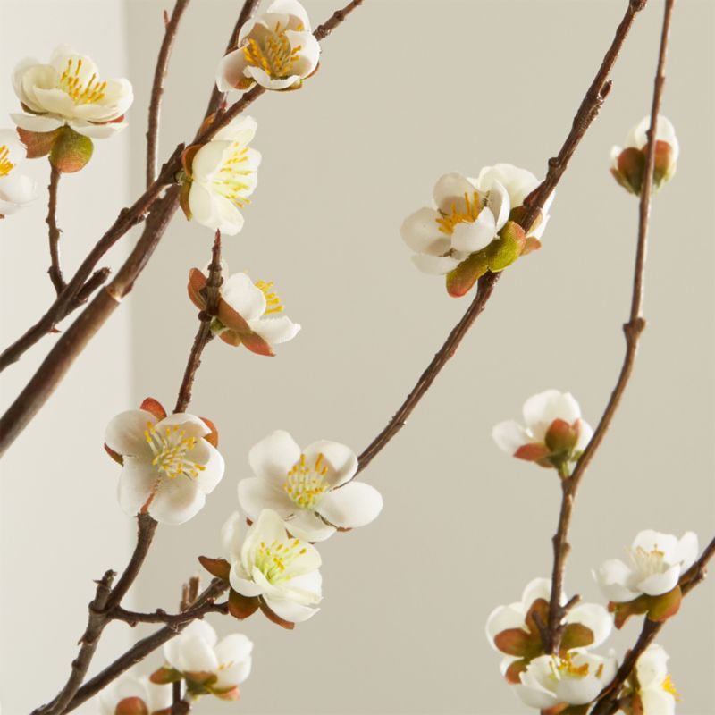 Artificial White Cherry Blossom Flower Branch + Reviews | Crate and Barrel | Crate & Barrel