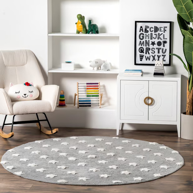 Readington Sia Kids Risen Stars Washable Gray Rug | Rugs USA