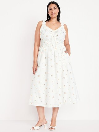 Fit & Flare Sleeveless Midi Dress | Old Navy (CA)