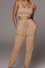 'Lindy' Waffle Cropped Top and Pants Two Piece Set (4 Colors) | Goodnight Macaroon