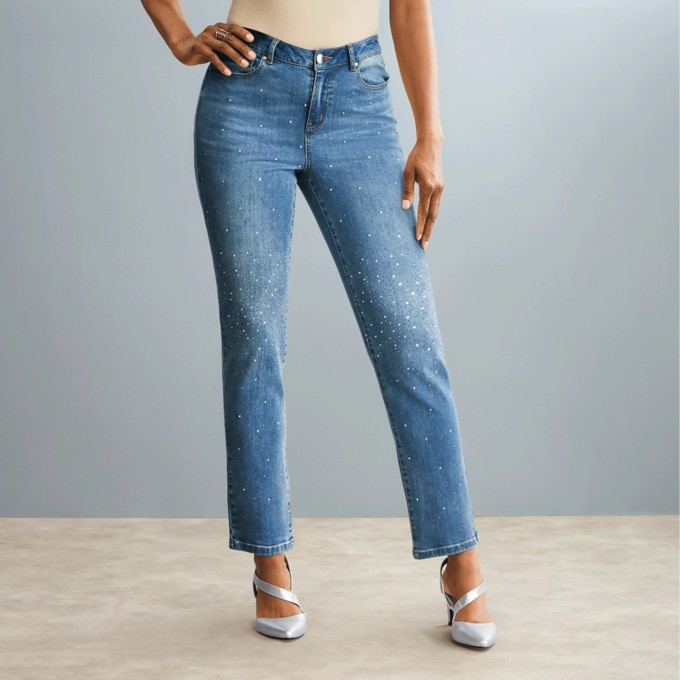 Amaris Rhinestone Jean | Ashro