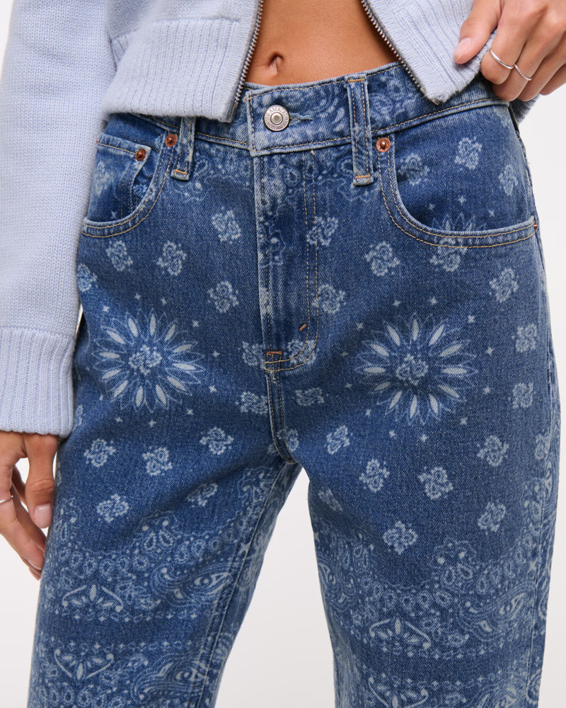 High Rise 90s Relaxed Bandana Jean | Abercrombie & Fitch (US)
