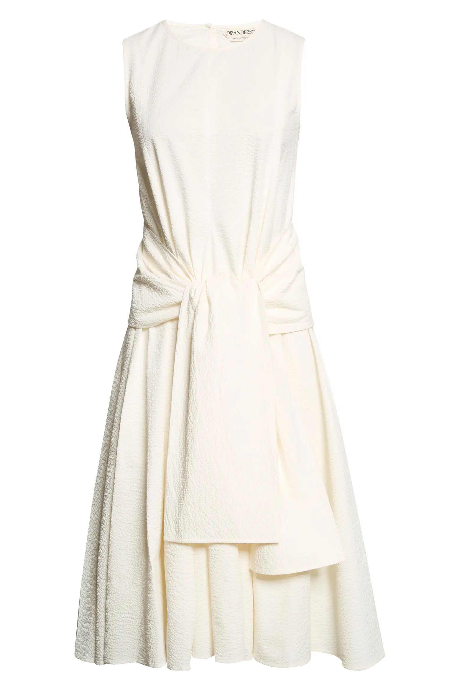 JW Anderson Cloque Cotton Seersucker Fit & Flare Dress (Women) | Nordstrom | Nordstrom