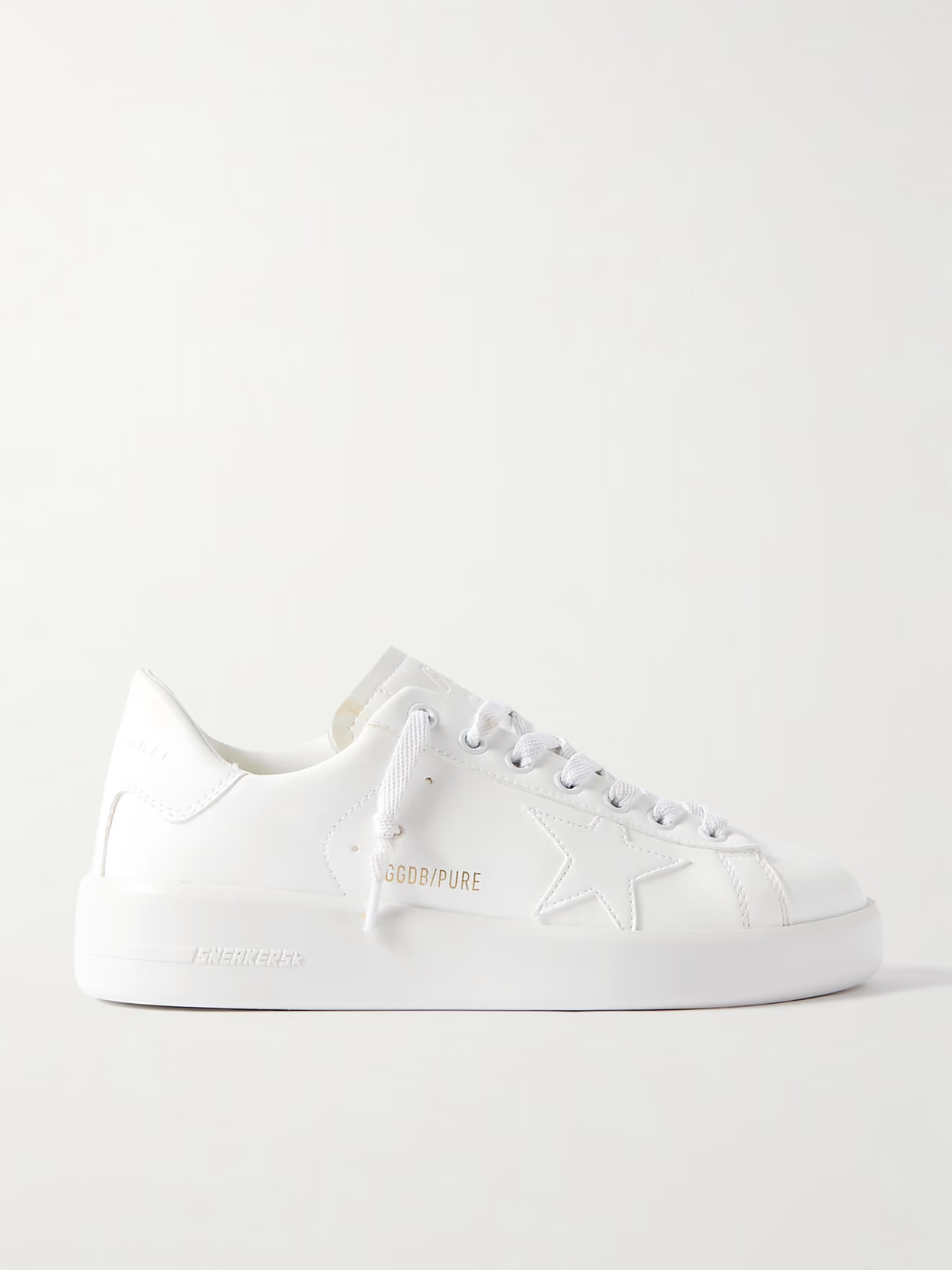 Golden Goose - Purestar Faux Leather Sneakers - White | NET-A-PORTER (US)