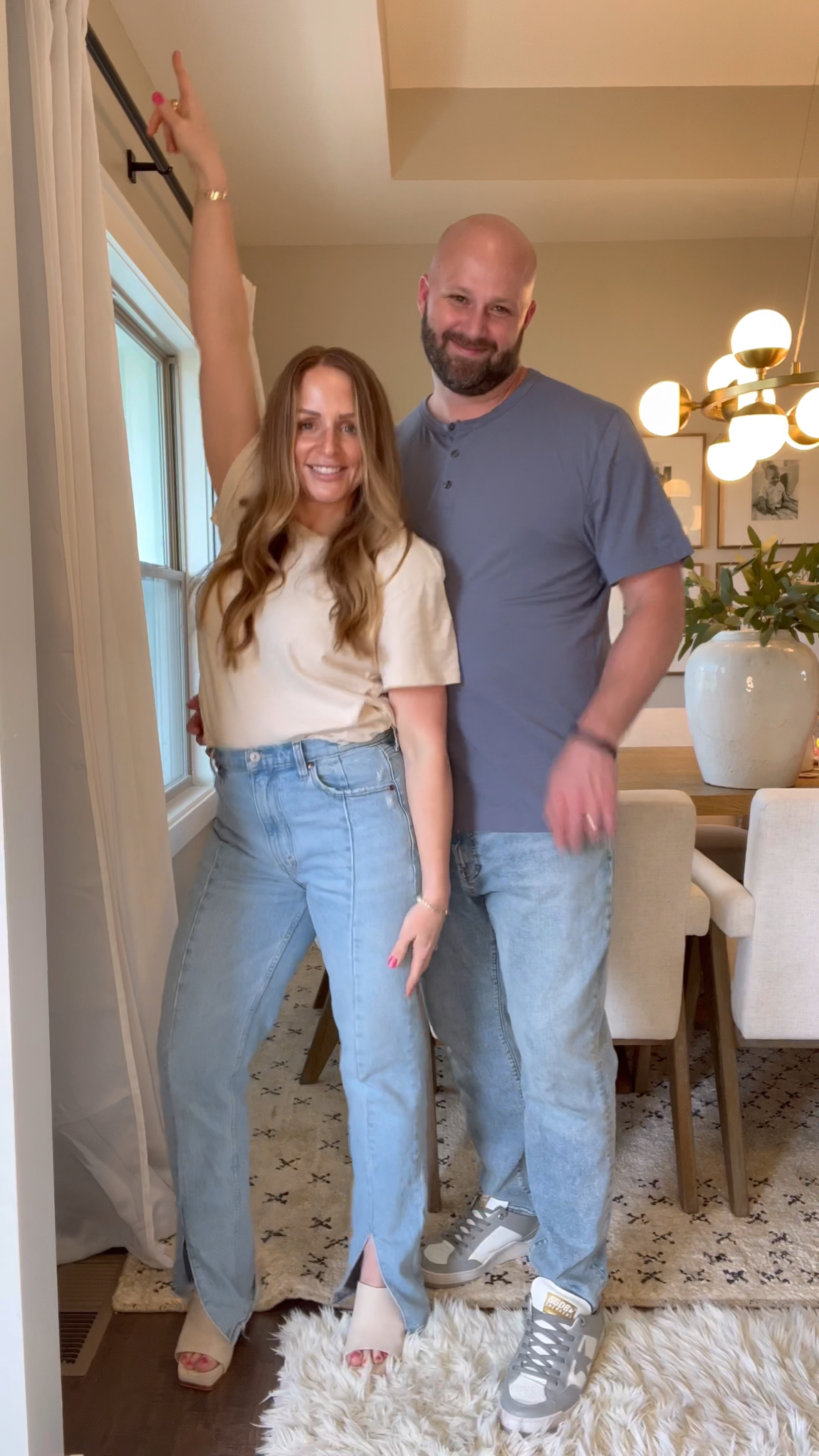 He’s a keeper! Haha! There’s still time ♥️🫶🏼 Huge Jean sale and tonight’s the last night!! Wearing Abercrombie jeans and Nuuds tops! ALL Denim + Leather Pants are 25%-off (including Men's denim) + 15%-off almost everything else. STACKABLE promo code use DENIMAF at checkout for an additional 15% off which will stack on the 25%!!🫶🏼🫶🏼 all true to size! I’m wearing a size 28, 5 feet tall! Orvil is 6’2 wearing size 36/30 

#LTKsalealert #LTKunder100 #LTKFind