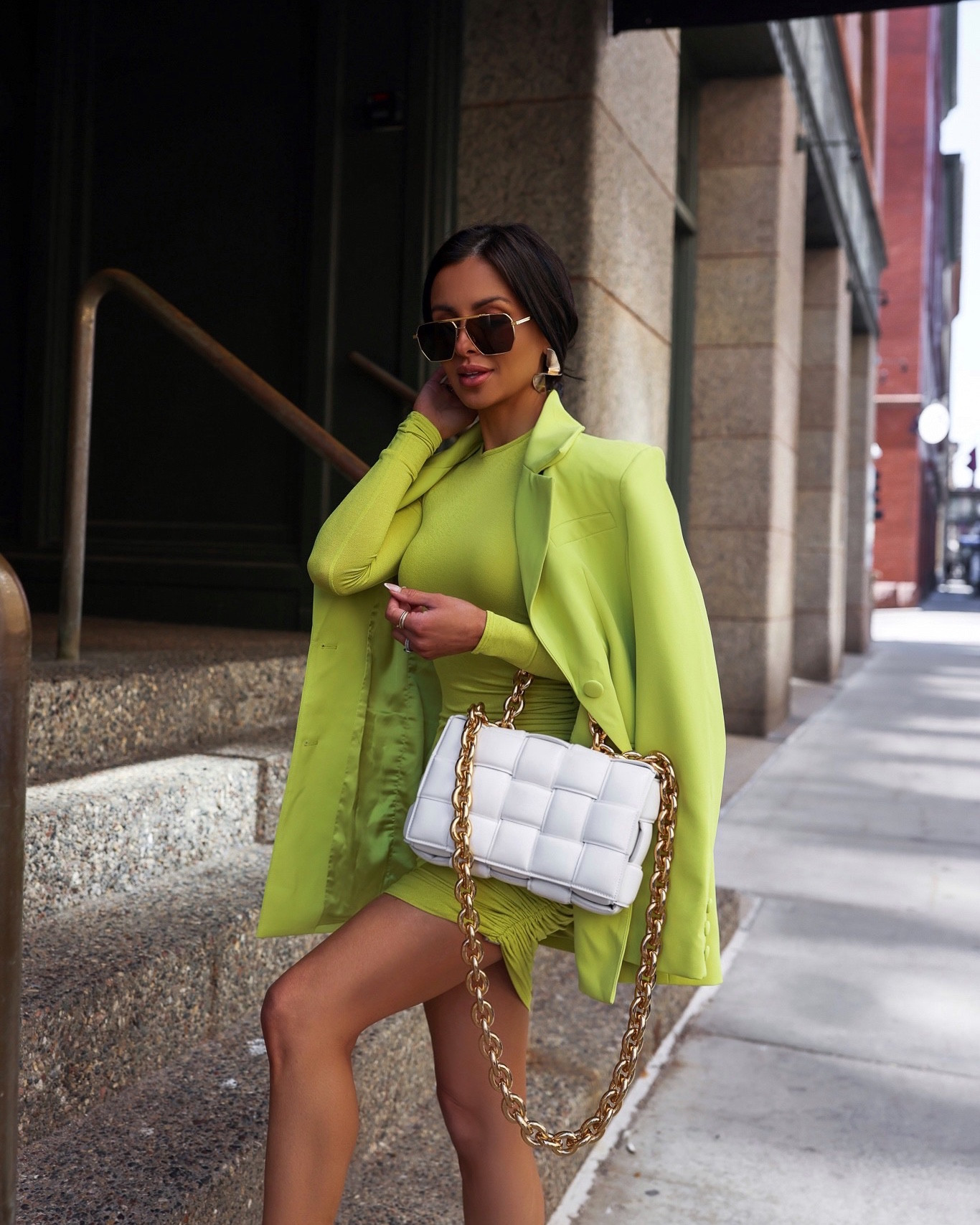 Date night outfit ideas 
Nordstrom lime green mini dress wearing an XS
Nordstrom lime green blazer wearing an XS
Gianvito Rossi Bree pumps
Bottega Veneta the chain cassette bag
Amazon earrings


#LTKSeasonal #LTKstyletip #LTKunder100