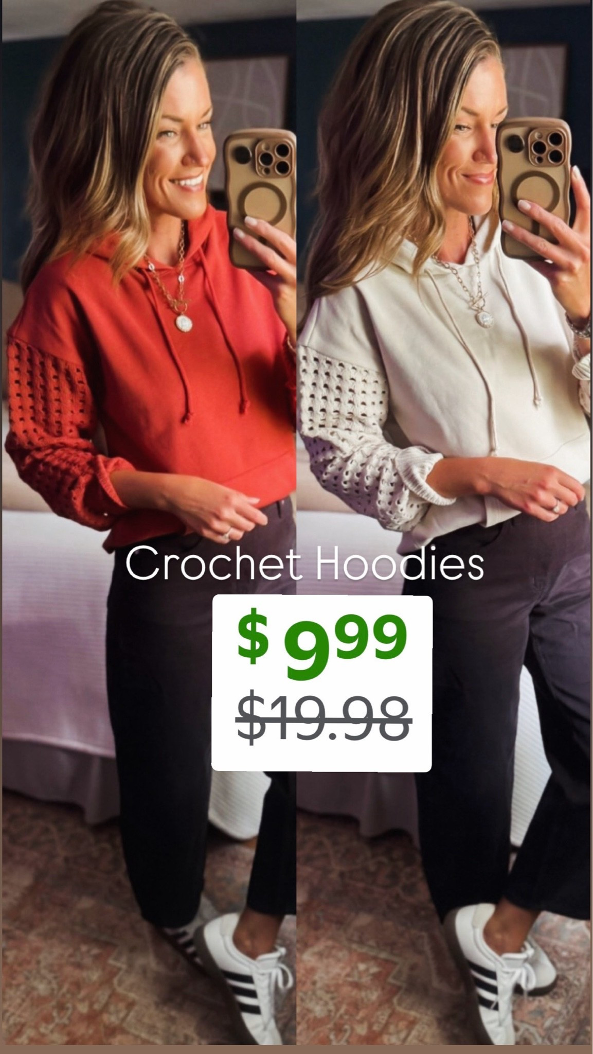 Crochet hoodies down to $9.99 🤯 
Wearing small

#LTKSeasonal #LTKOver40 #LTKSaleAlert