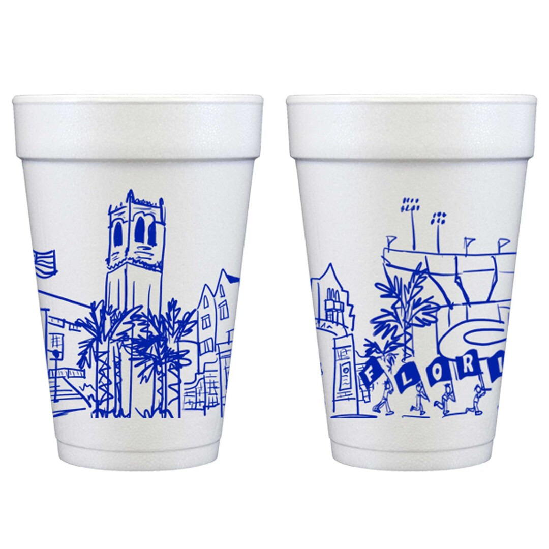 University of Florida Gators-gainesville Campus Skyline {styrofoam Cup 10 Pack} - Etsy | Etsy (US)