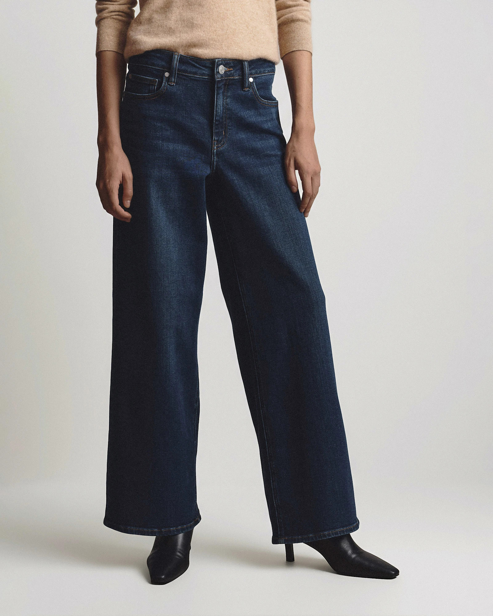Luna Stretch Wide Leg Jeans | Quince
