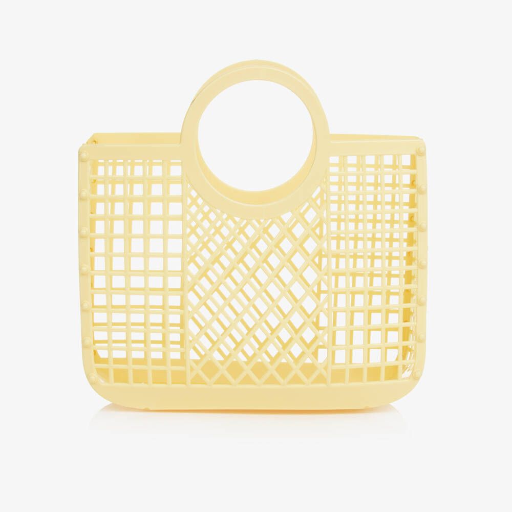 Girls Yellow Basket Bag (23cm) | Childrensalon