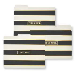 Gartner Studios® Gold Foil Striped File Folders | Michaels Stores