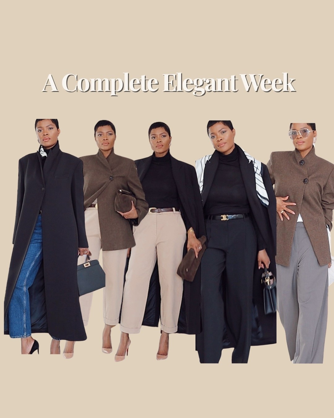 A complete elegant week of outfits. If you ever feel like you have nothing to wear. Save this for outfit inspiration 🤍

Full outfit details will be live on my YT shortly.

#outfitideas, #elegantstyle #capsulewardrobe


Capsule wardrobe, minimalist wardrobe, outfit repetition, neutral wardrobe styling, timeless outfits for women, wardrobe structure, styling without shopping, elegant shopping, style guide, everyday elegant.


#LTKgrwm #LTKWorkwear #LTKootd