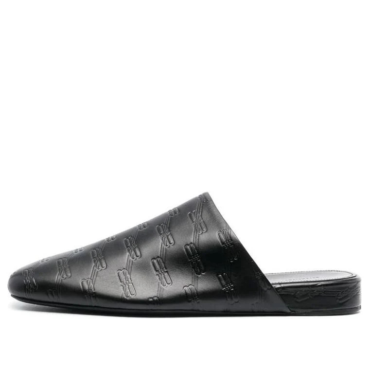Balenciaga Leather Cosy BB Mules 'Black' 743926WB7221000 | KICKS CREW