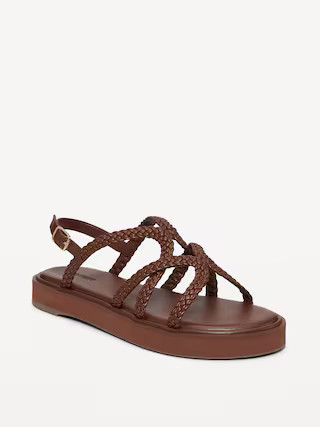 Braided Strap Platform Sandals for Women | Old Navy (US)