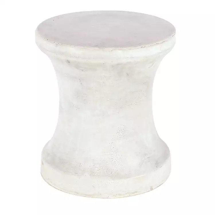 White Clay Hourglass Accent Table | Kirkland's Home