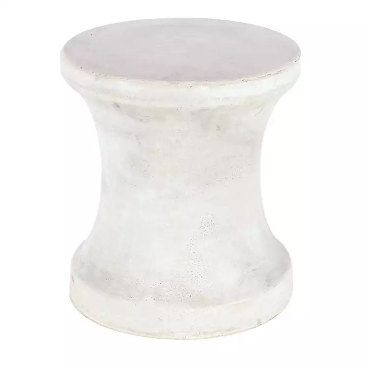White Clay Hourglass Accent Table | Kirkland's Home