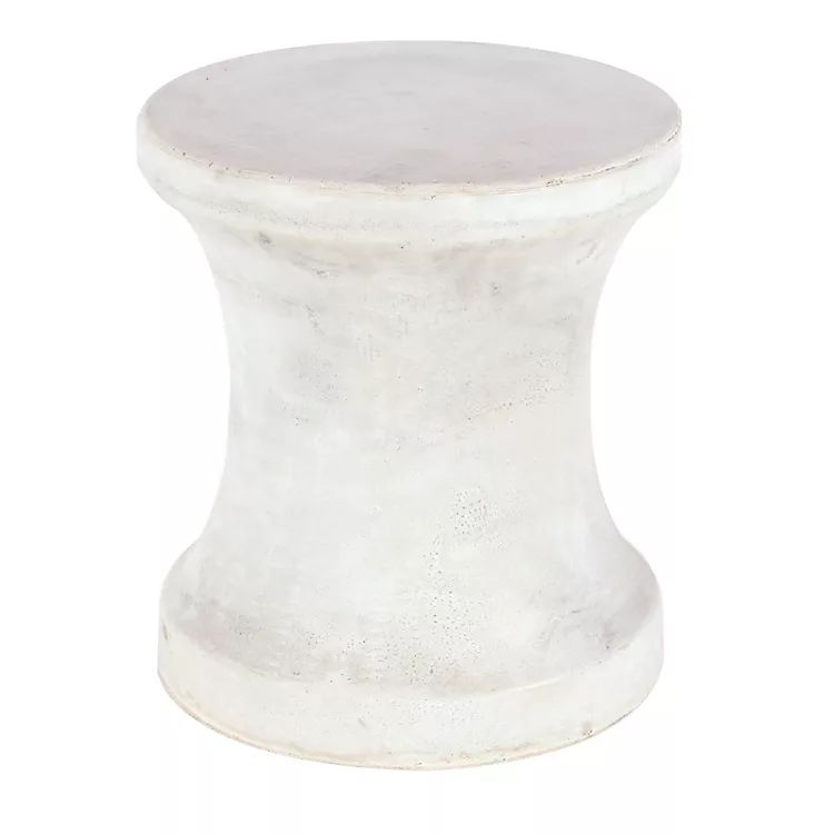 White Clay Hourglass Accent Table | Kirkland's Home