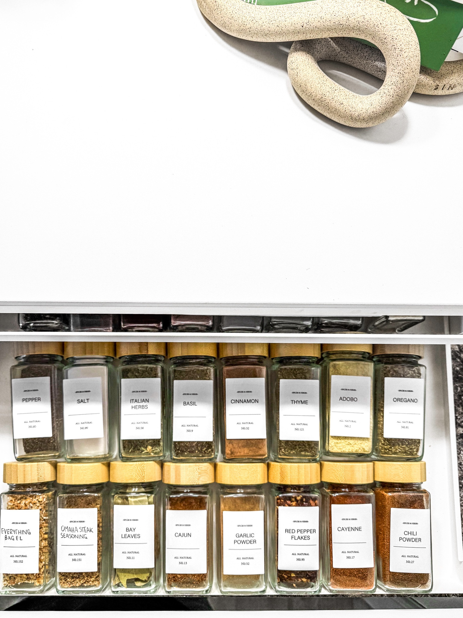 from chaotic odds + ends to a pinterest-worthy spice drawer🧂✨ these glass spice jars with bamboo lids are 35% off rn! 
#kitchenorganization #spicejars #organization #kitchen #cookware #amazonfinds

#LTKSaleAlert #LTKHome #LTKFindsUnder50