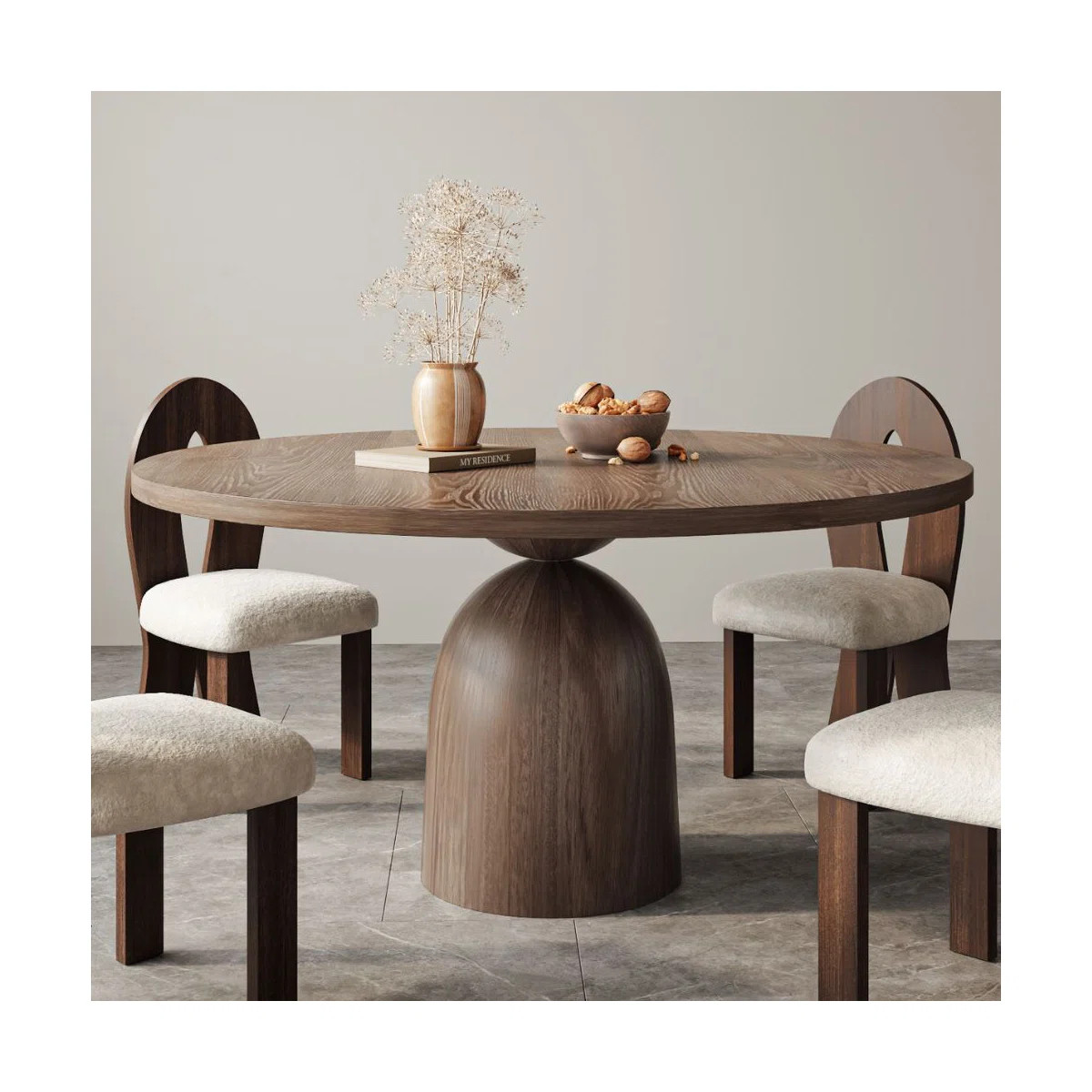Dark Walnut Dining Table Solid Wood Kitchen Table | Wayfair North America