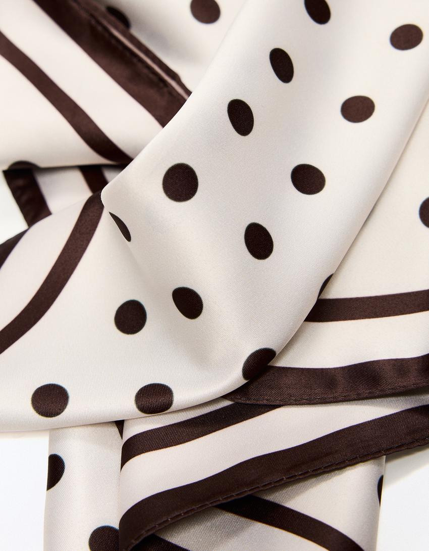 Polka dot scarf - Women | Bershka UK