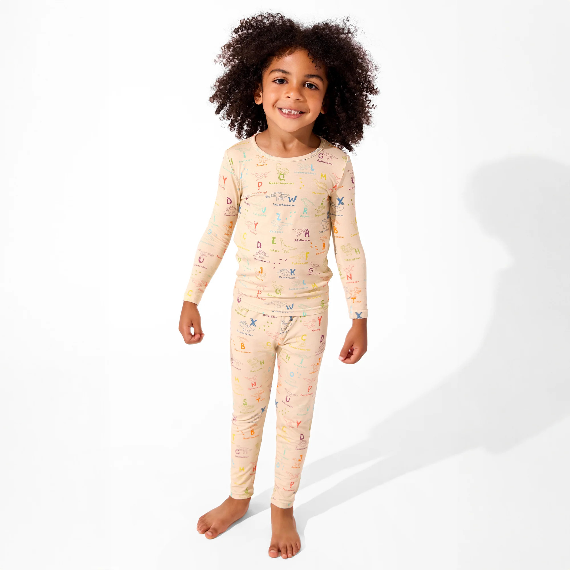 Dino ABC Bamboo Kids Pajamas | Bellabu Bear