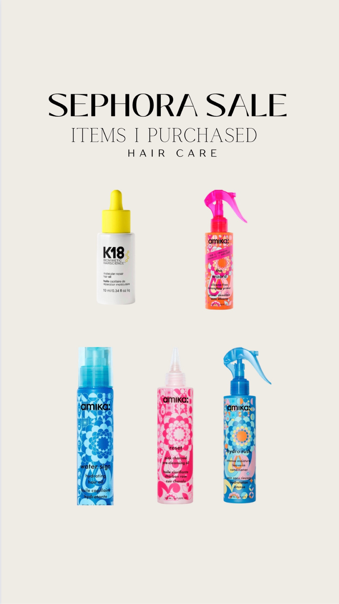 Hair care products I purchased from the Sephora Sale 🫶🏽 #LTKHair #LTKAmika #LTKK18 #LTKSephora #LTKSephoraSale